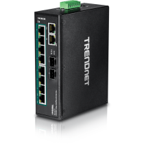 Switch DIN-Rail Gigabit Industrial de 10 Puertos TI-PG102i