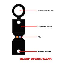 FRP Drop Cable DCSSF-09G657XXXR STANDARD
