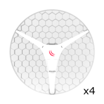 Dual Chain Long Range 27dBi 5GHz CPE/Point-to-Point Integrated Antenna (AC support & Gigabit Ethernet) - 4 Pack