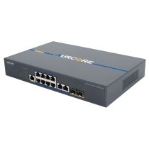 Management interface and ports of the Aurcore AES2001P switch for secure networks. - Angle